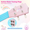 Children’s 53 cm Mini Ukulele with Nylon Strings – tuning pegs with tune-before-use note