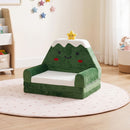 Christmas Tree Toddler Flip-Out Sofa and Lounger – Christmas tree sofa in reading corner