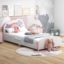 Cloud and Rainbow Kids Upholstered Bed Frame – bedroom arrangement example