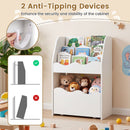 Compact Kids Book Display with Rolling Toy Drawer – Wall-anchoring devices