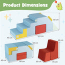 Convertible Foam Climber with Slide, Tunnel and Chair – climber table and chair dimensions
