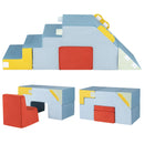 Convertible Foam Climber with Slide, Tunnel and Chair – slide tunnel and table configurations