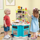 Corner Play Kitchen with 113 Accessories, Lights and Water Play in Blue, view 1