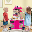 Corner Play Kitchen with 113 Accessories, Lights and Water Play in Pink, view 1