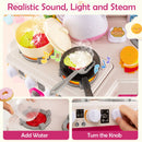 Corner Play Kitchen with 113 Accessories, Lights and Water Play in Pink, view 6