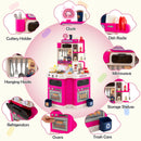 Corner Play Kitchen with 113 Accessories, Lights and Water Play in Pink, view 8