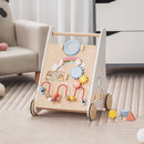Wooden Baby Push Walker with Activity Toys, view 1