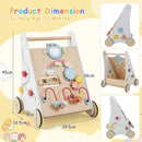Wooden Baby Push Walker with Activity Toys, view 3