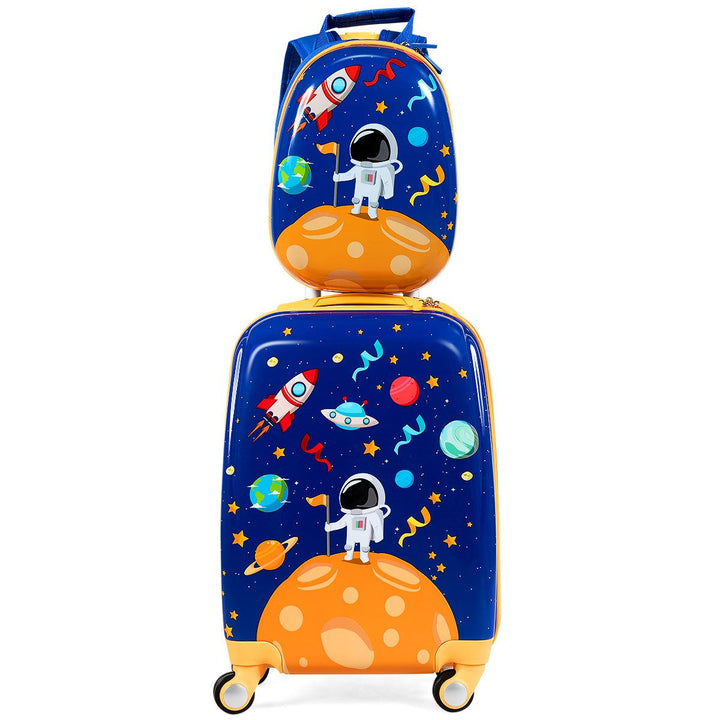 Navy astronaut luggage and backpack set, view 2