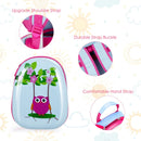 Owl backpack with adjustable shoulder straps, buckles and carry-handle details