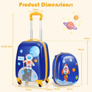 Supplier dimensions for blue moon-astronaut suitcase and rocket backpack