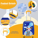 Astronaut suitcase telescopic handle, wheels, zips and packing straps