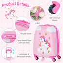 Pink cloud suitcase handle, wheels, zips and internal strap details