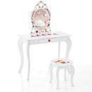 White watermelon-pattern kids vanity and stool, view 2