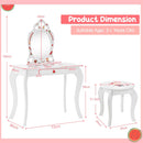 White watermelon-pattern kids vanity and stool, view 4