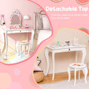 White watermelon-pattern kids vanity and stool, view 7