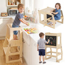 Natural folding toddler learning tower, view 1