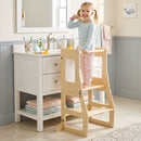 Natural folding toddler learning tower, view 2