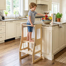 Natural folding toddler learning tower, view 6
