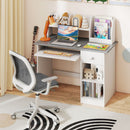 Kids Study Desk with Keyboard Tray – Grey and White, view 1