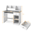 Kids Study Desk with Keyboard Tray – Grey and White, view 5