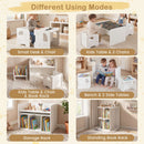 White kids chalkboard table and two chairs, view 7
