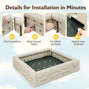 White square kids sandbox with cover and liner, view 8