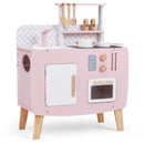 Compact Pink and White Play Kitchen with Cookware