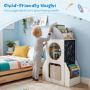 White and grey rocket kids bookshelf, view 10