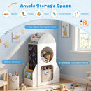 White and grey rocket kids bookshelf, view 9
