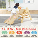Natural wooden climbing triangle, arch and ramp set, view 4