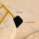 Yellow kids sand digger with wheels, view 7