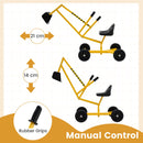 Yellow kids sand digger with wheels, view 8