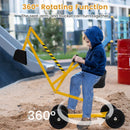 Yellow kids sand digger with wheels, view 9