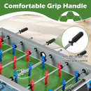 Metal foosball rods and textured black handles