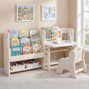 Kids Desk, Chair and Bookshelf Set with Drawing Board, view 1
