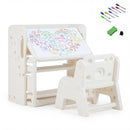 Kids Desk, Chair and Bookshelf Set with Drawing Board, view 3