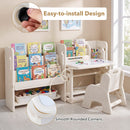 Kids Desk, Chair and Bookshelf Set with Drawing Board, view 6