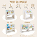 Kids Desk, Chair and Bookshelf Set with Drawing Board, view 8