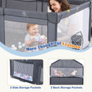 Foldable Baby Playpen with Basketball Hoop and Goal, view 10