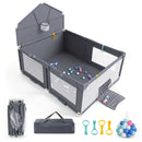 Foldable Baby Playpen with Basketball Hoop and Goal, view 4