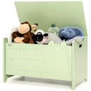 Crocodile Kids Toy Chest with Supported Lift-Up Lid – Green product view 3