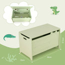 Crocodile Kids Toy Chest with Supported Lift-Up Lid – Green product view 7