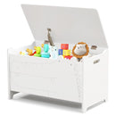 Crocodile Kids Toy Chest with Supported Lift-Up Lid – White product view 2