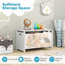 Crocodile Kids Toy Chest with Supported Lift-Up Lid – White product view 8