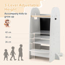 Crown Learning Tower with Double-Sided Chalkboard – three standing platform heights