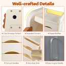Dinosaur Toy Organiser with Five Bins and Book Storage – bin and panel details