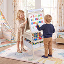 Double-Sided Kids Art Easel with Paper Roll and Storage Bins – Natural, view 2