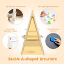 Double-Sided Kids Art Easel with Paper Roll and Storage Bins – Natural, view 9