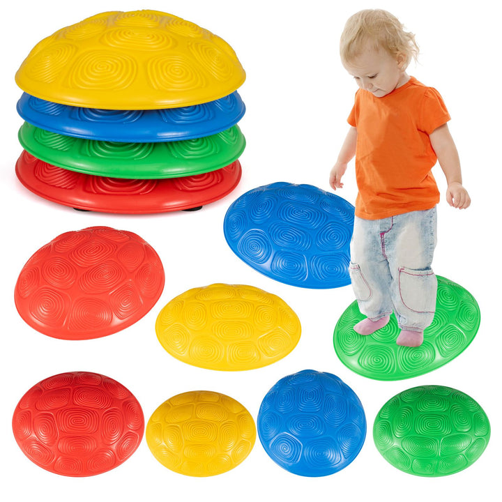 Eight-Piece Turtle Stepping Stones Set – eight turtle-shell stones and stacked set